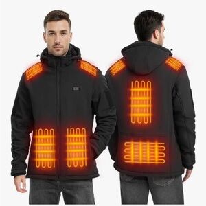 NEW large Heated Jacket for Men with 16000mAh Battery Pack